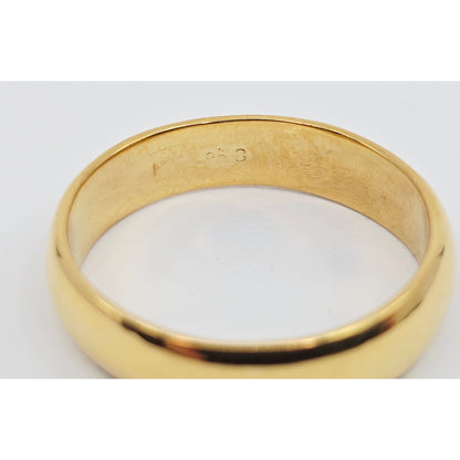 23K Yellow Gold Polished Wedding Band Ring