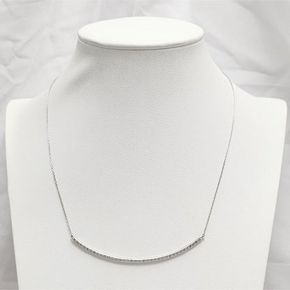 14K White Gold Diamond Link Chain Necklace