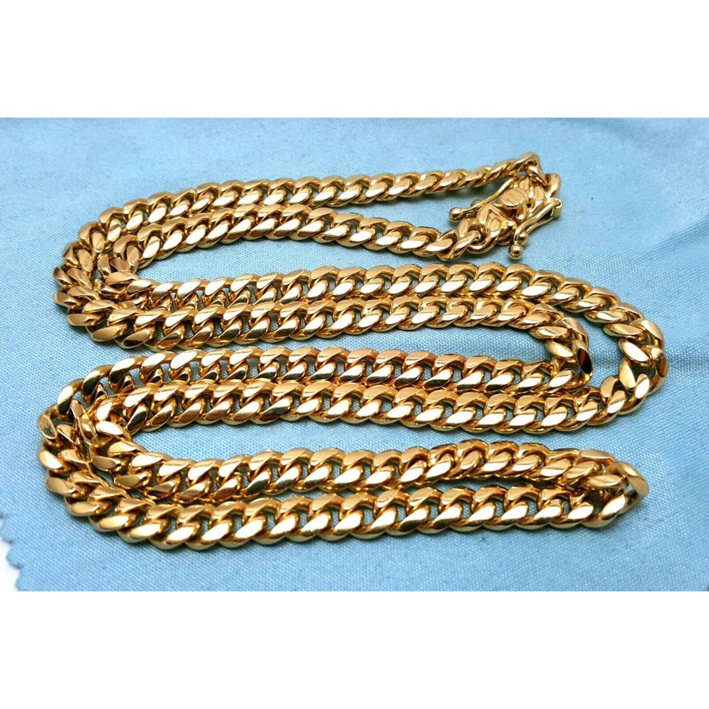 14K Yellow Gold Cuban Link Chain Necklace