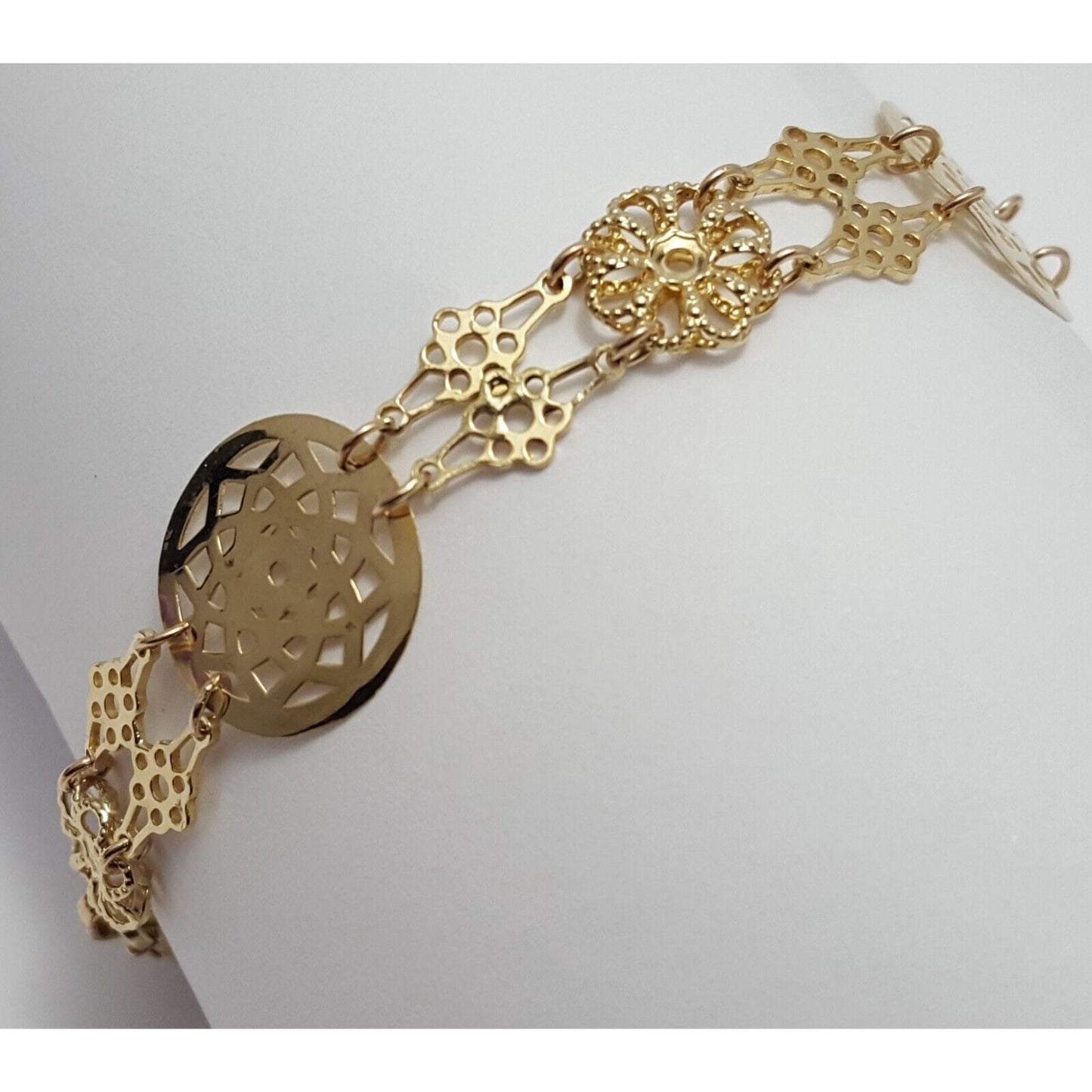 14K Yellow Gold Middle Eastern Style Link Bracelet