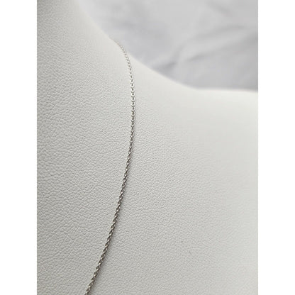 14K White Gold Choker Link Chain Necklace