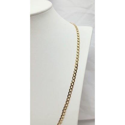 10K Yellow Gold Curb Link Chain Necklace