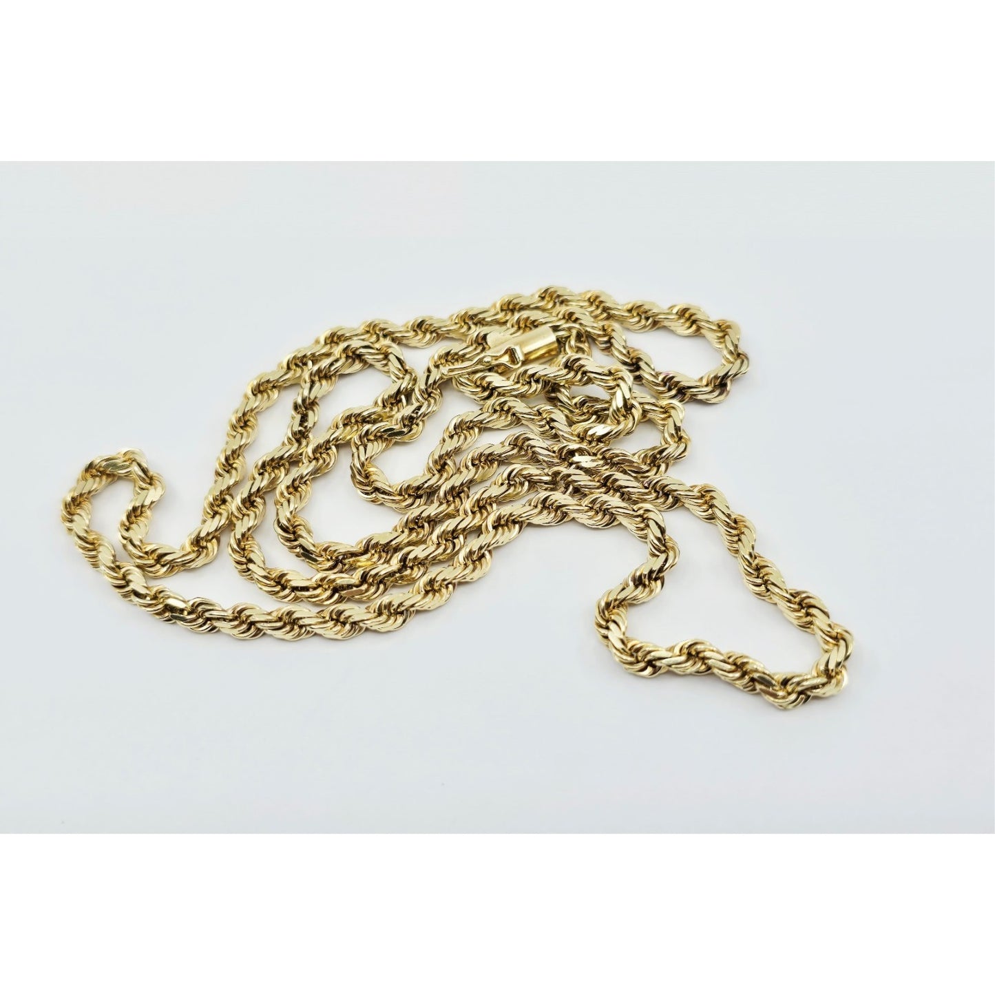 14K Yellow Gold Rope Chain Necklace