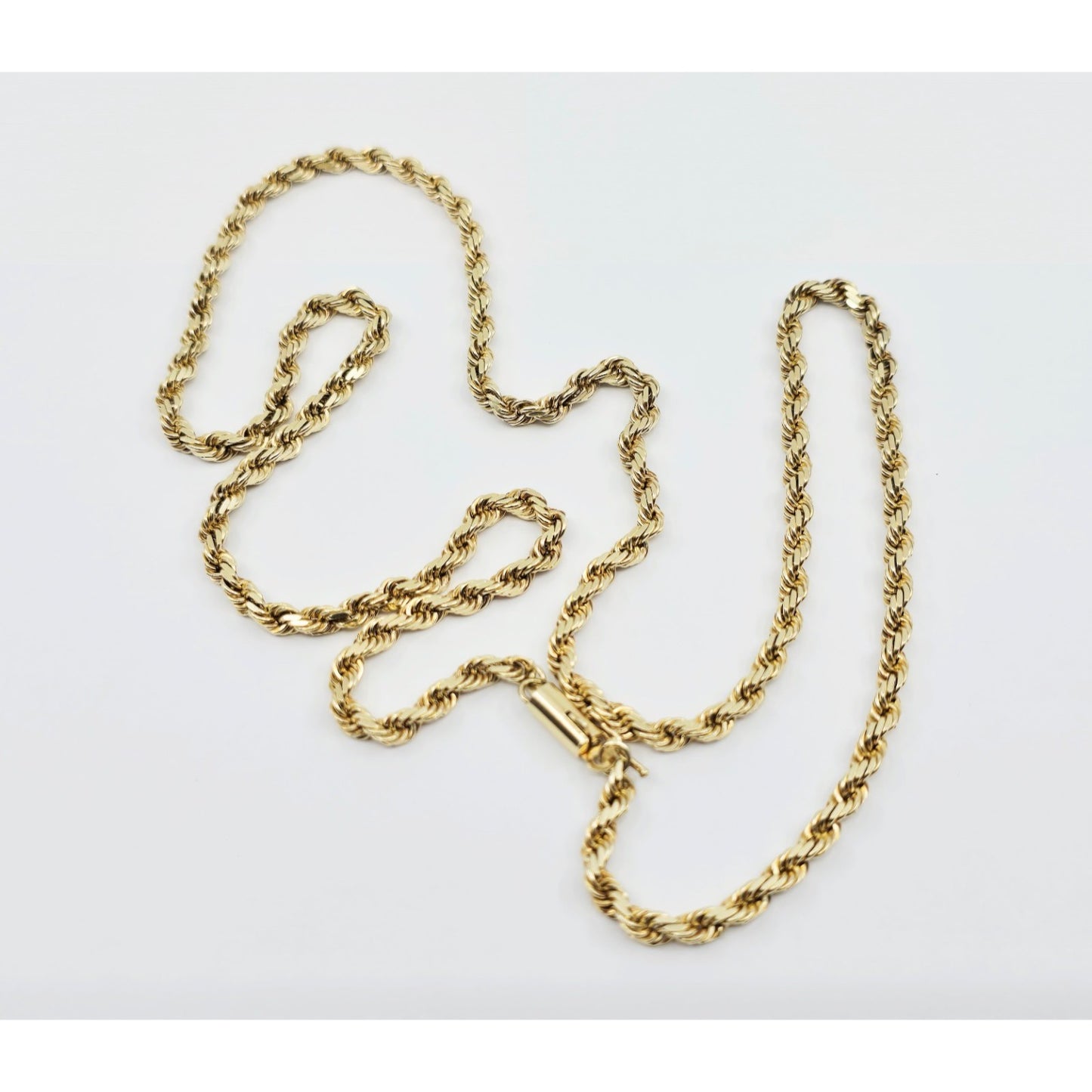14K Yellow Gold Rope Chain Necklace