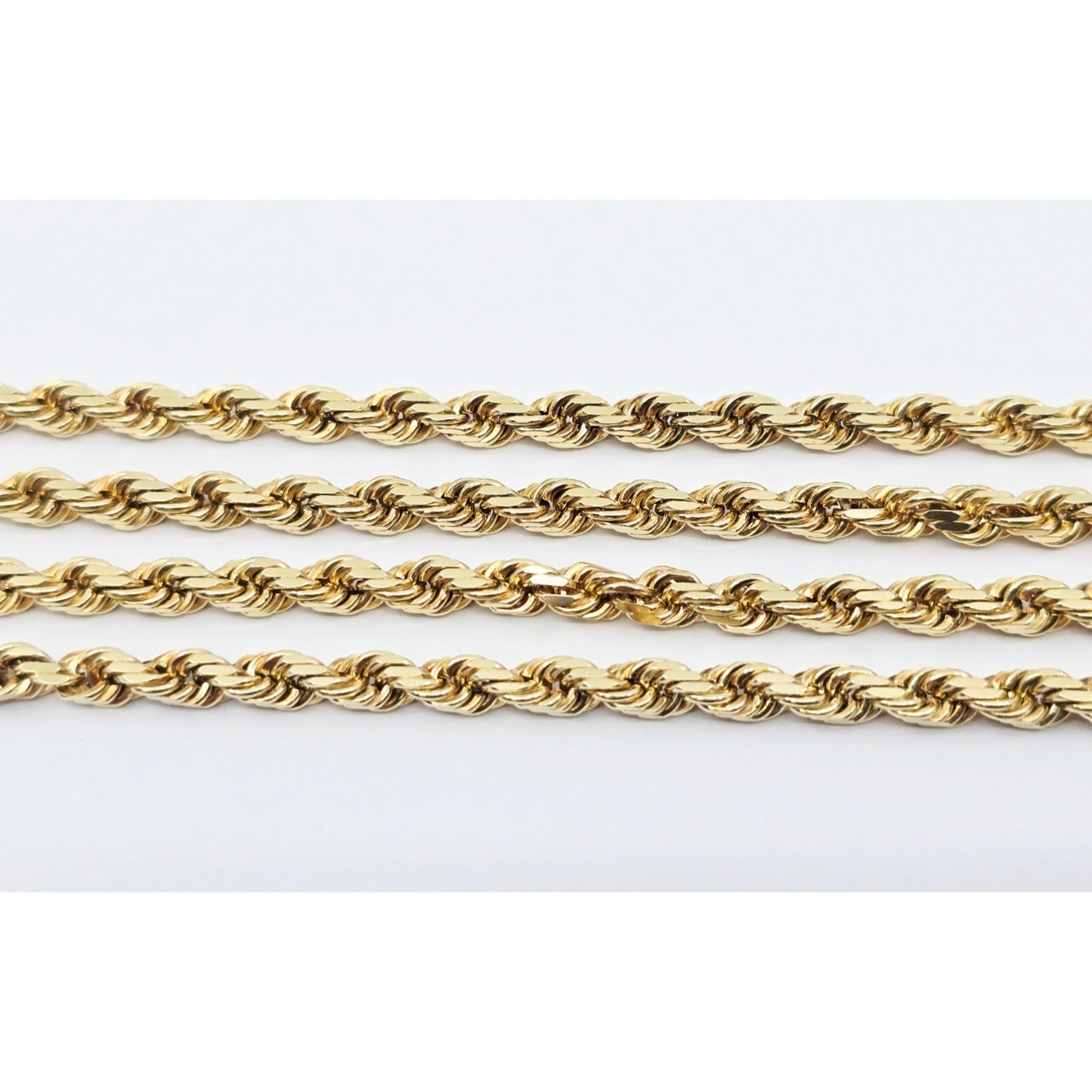 14K Yellow Gold Rope Chain Necklace