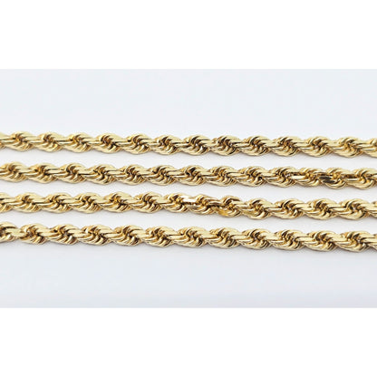14K Yellow Gold Rope Chain Necklace