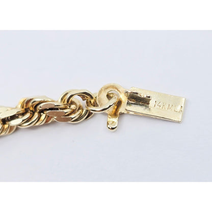 14K Yellow Gold Rope Chain Necklace