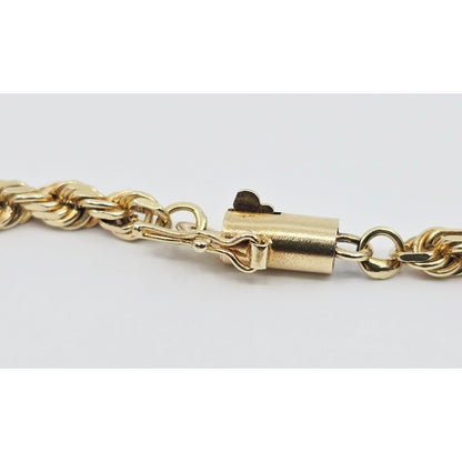 14K Yellow Gold Rope Chain Necklace