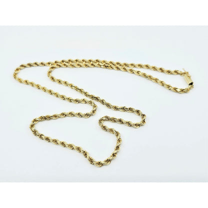14K Yellow Gold Rope Chain Necklace