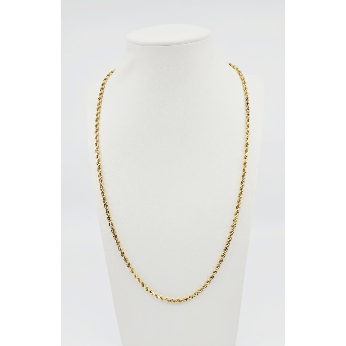 14K Yellow Gold Rope Chain Necklace