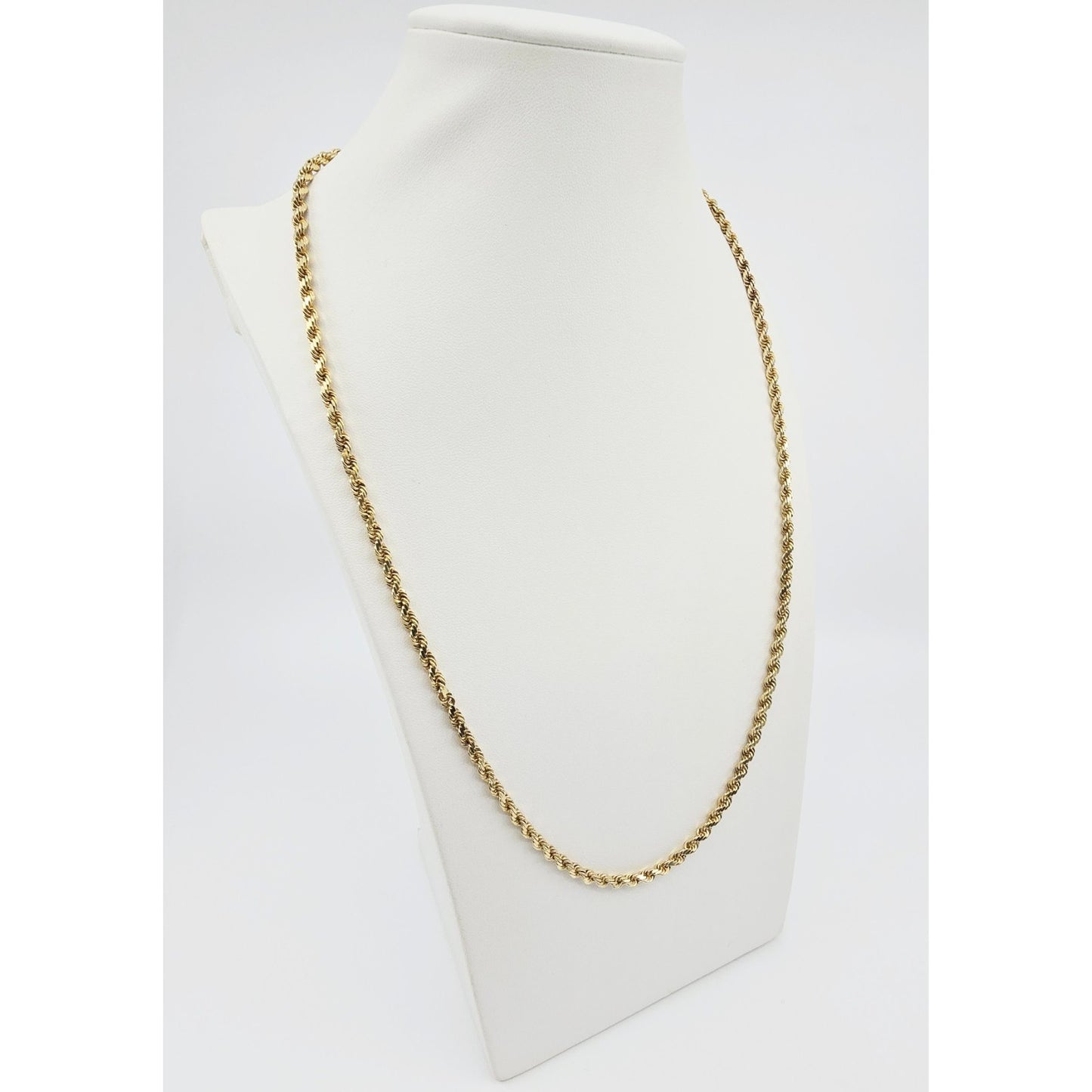 14K Yellow Gold Rope Chain Necklace