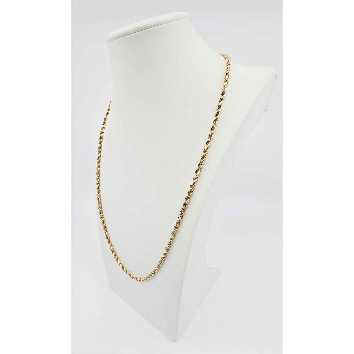 14K Yellow Gold Rope Chain Necklace