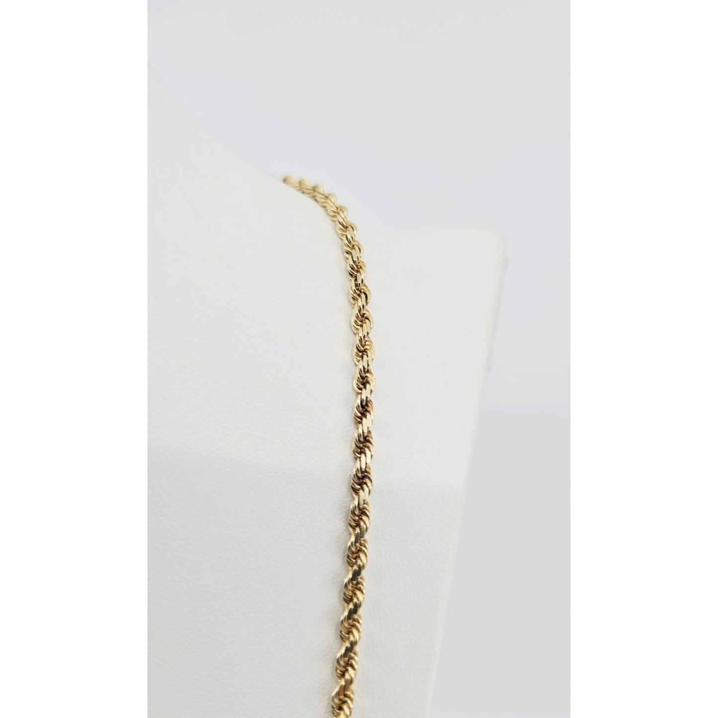 14K Yellow Gold Rope Chain Necklace