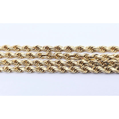 14K Yellow Gold Rope Chain Necklace
