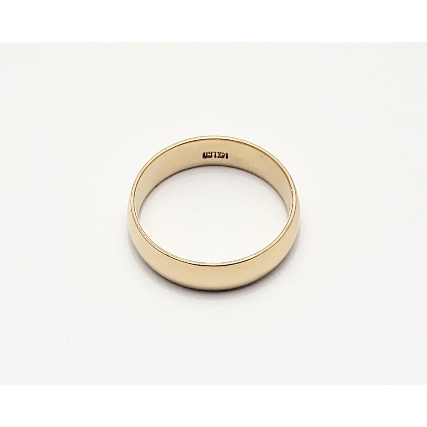 14K Yellow Gold Polished Wedding Band Ring