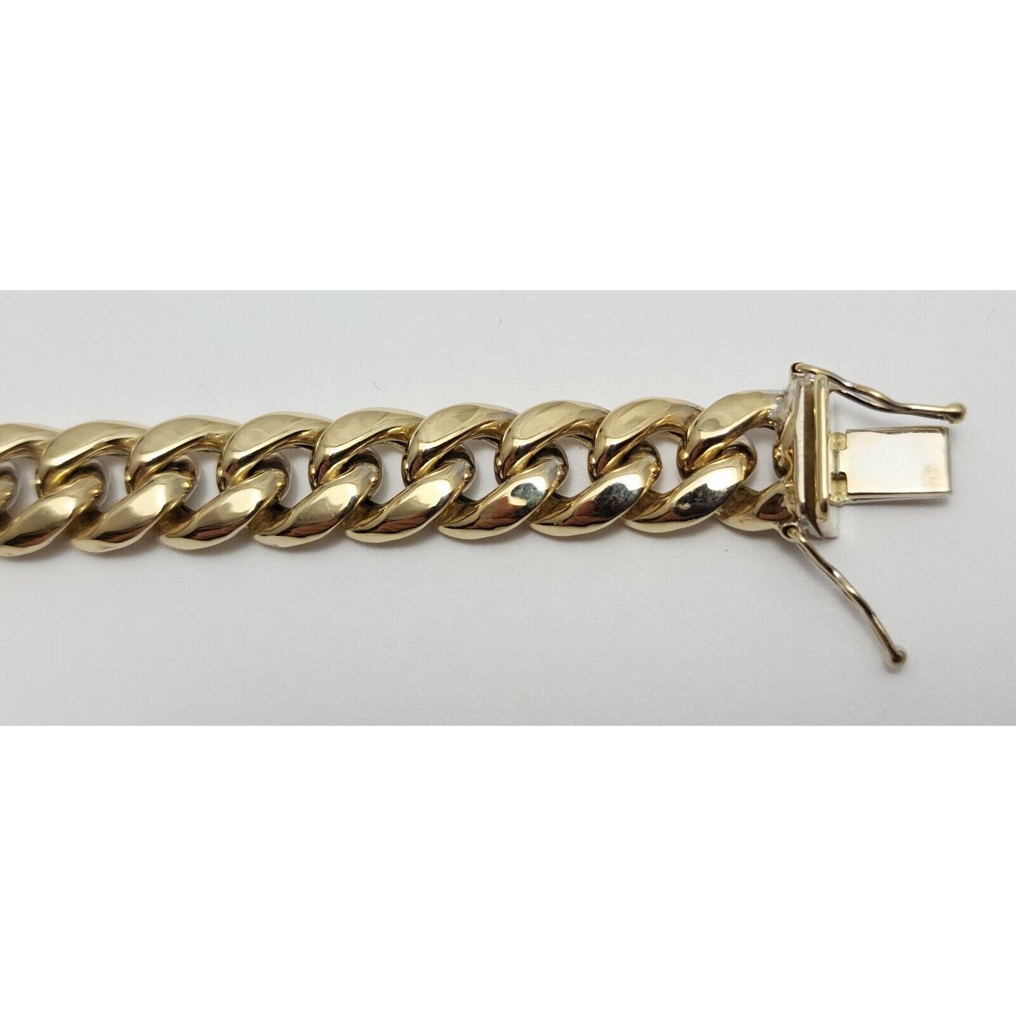 14K Yellow Gold Cuban Link Chain Bracelet