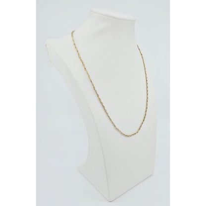 14K Two Tone Gold Twisted Snake Chain Necklace