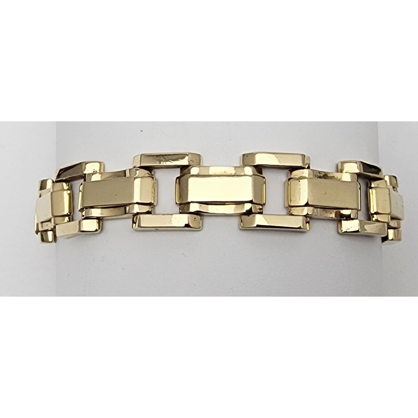 14K Solid Yellow Gold Designer Custom Link Bracelet