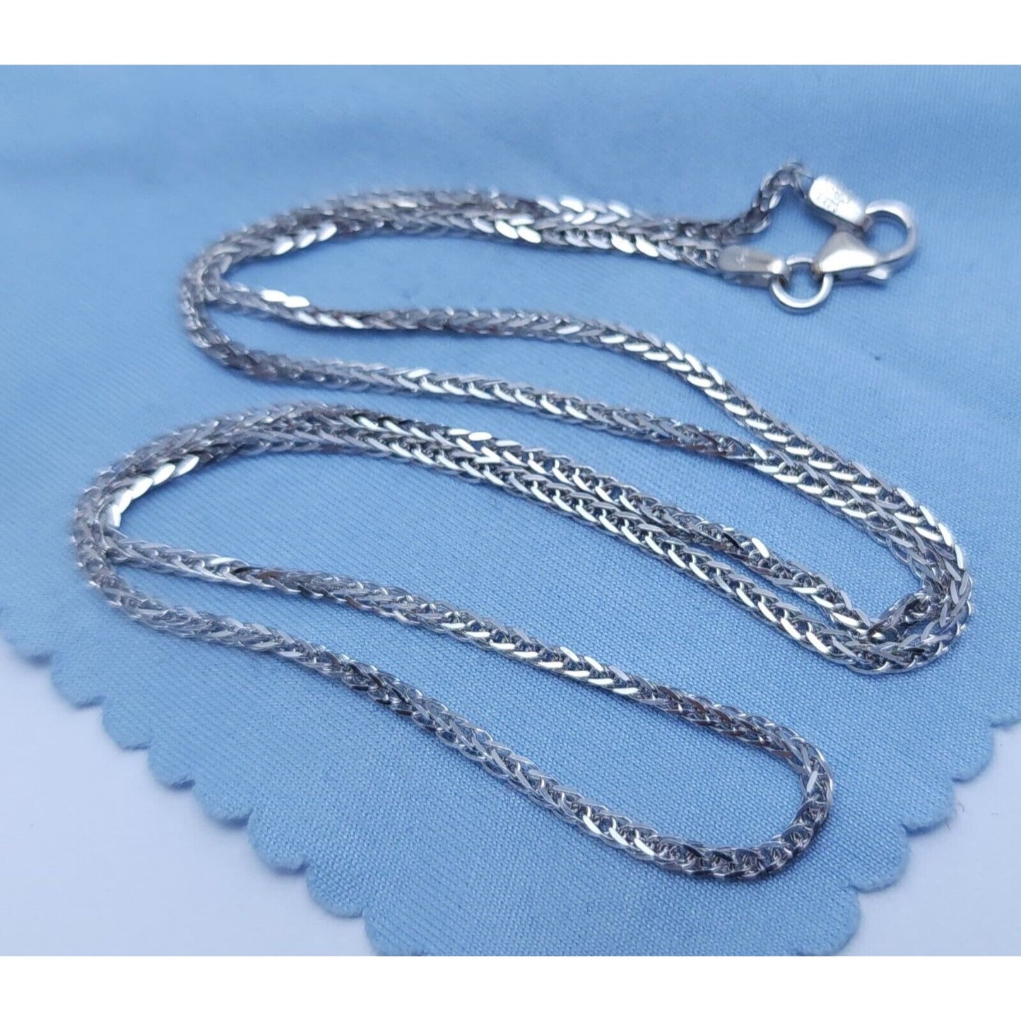 14K White Gold Franco Link Chain Necklace