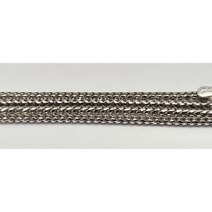 14K White Gold Round Franco Link Chain Necklace