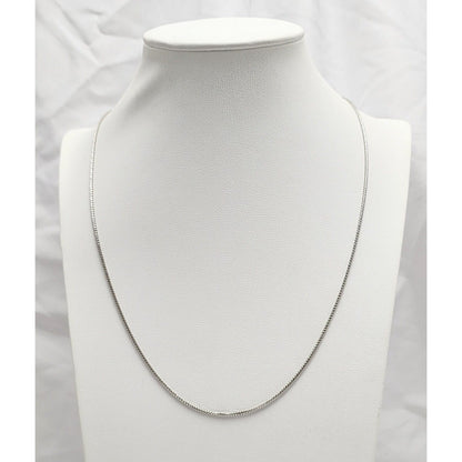 14K White Gold Round Franco Link Chain Necklace