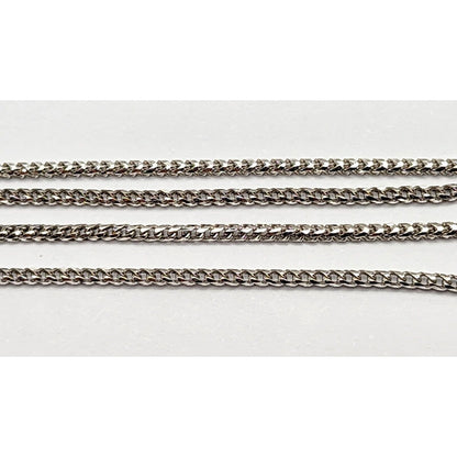 14K White Gold Round Franco Link Chain Necklace