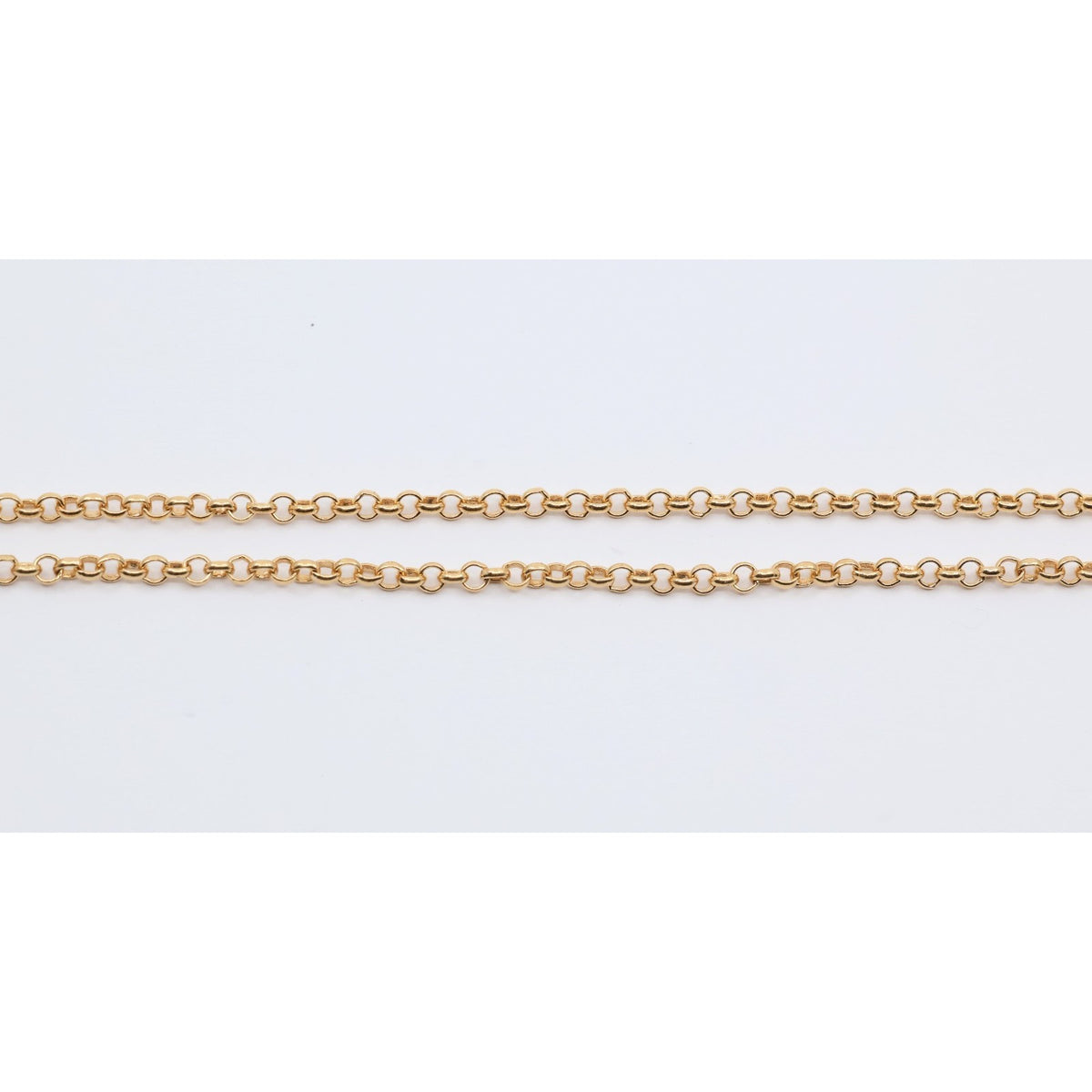 Chrome Hearts 22K 18K Yellow Gold Diamond Safety Pin Roll Chain Necklace
