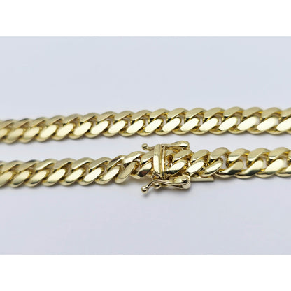 14K Yellow Gold Cuban Curb Link Chain Necklace