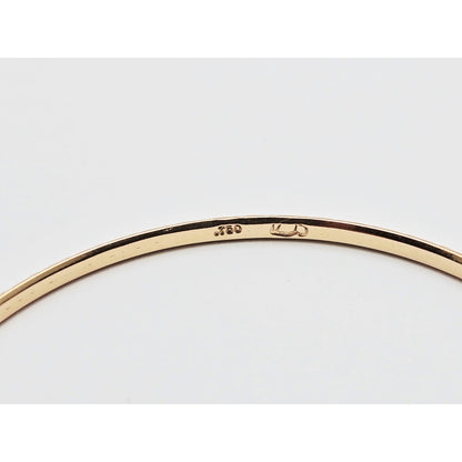17K Yellow Gold Diamond Cut Bangle Bracelet