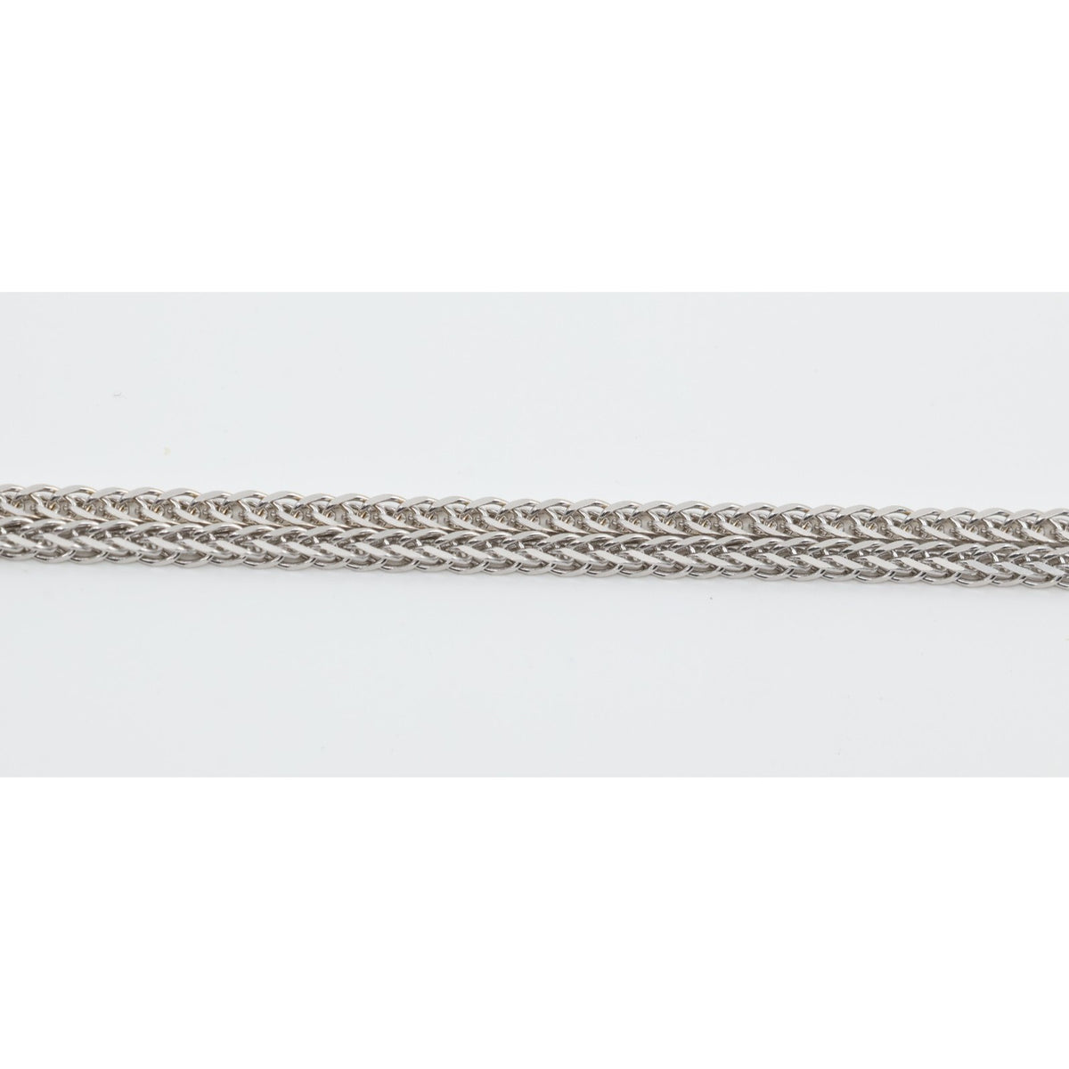 14K White Gold Franco Link Chain Necklace