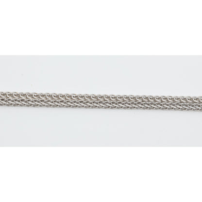 14K White Gold Franco Link Chain Necklace