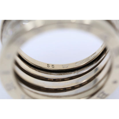 BVLGARI B.Zero1 4 Band 18K White Gold 3 Row 1.00ct Diamond Ring - Size 55 or 7