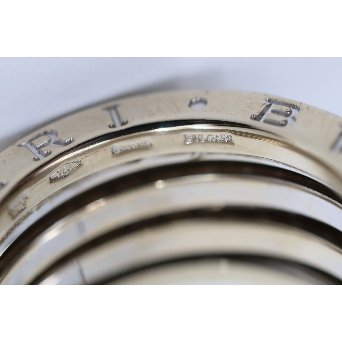 BVLGARI B.Zero1 4 Band 18K White Gold 3 Row 1.00ct Diamond Ring - Size 55 or 7
