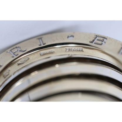 BVLGARI B.Zero1 4 Band 18K White Gold 3 Row 1.00ct Diamond Ring - Size 55 or 7