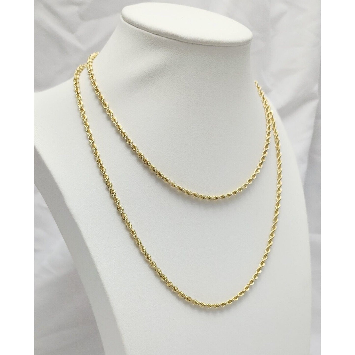 10K Yellow Gold Rope Chain Necklace