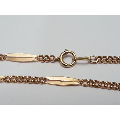 Vintage 14K Rose Gold Link Chain Necklace