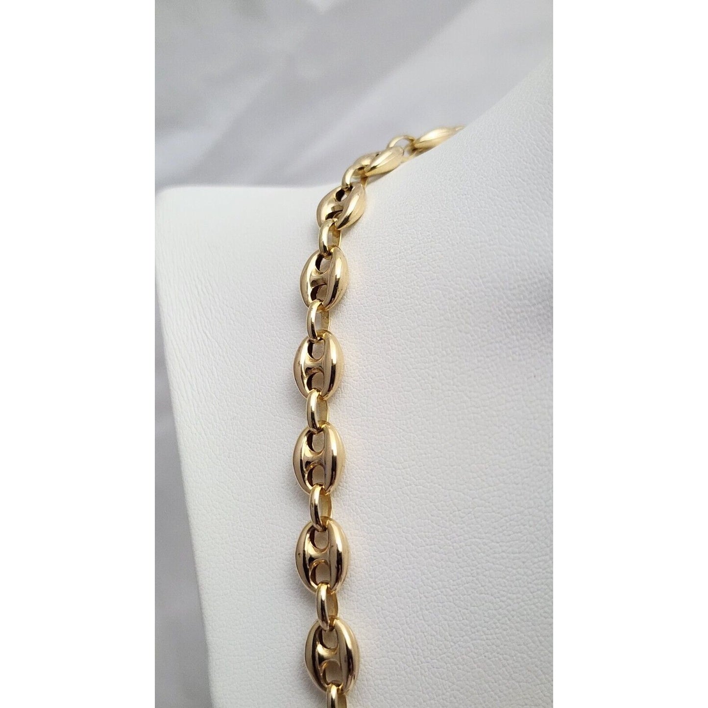 14K Yellow Gold Puffy Gucci Link Chain Necklace