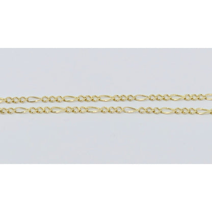 14K Yellow Gold Figaro Link Anklet Bracelet