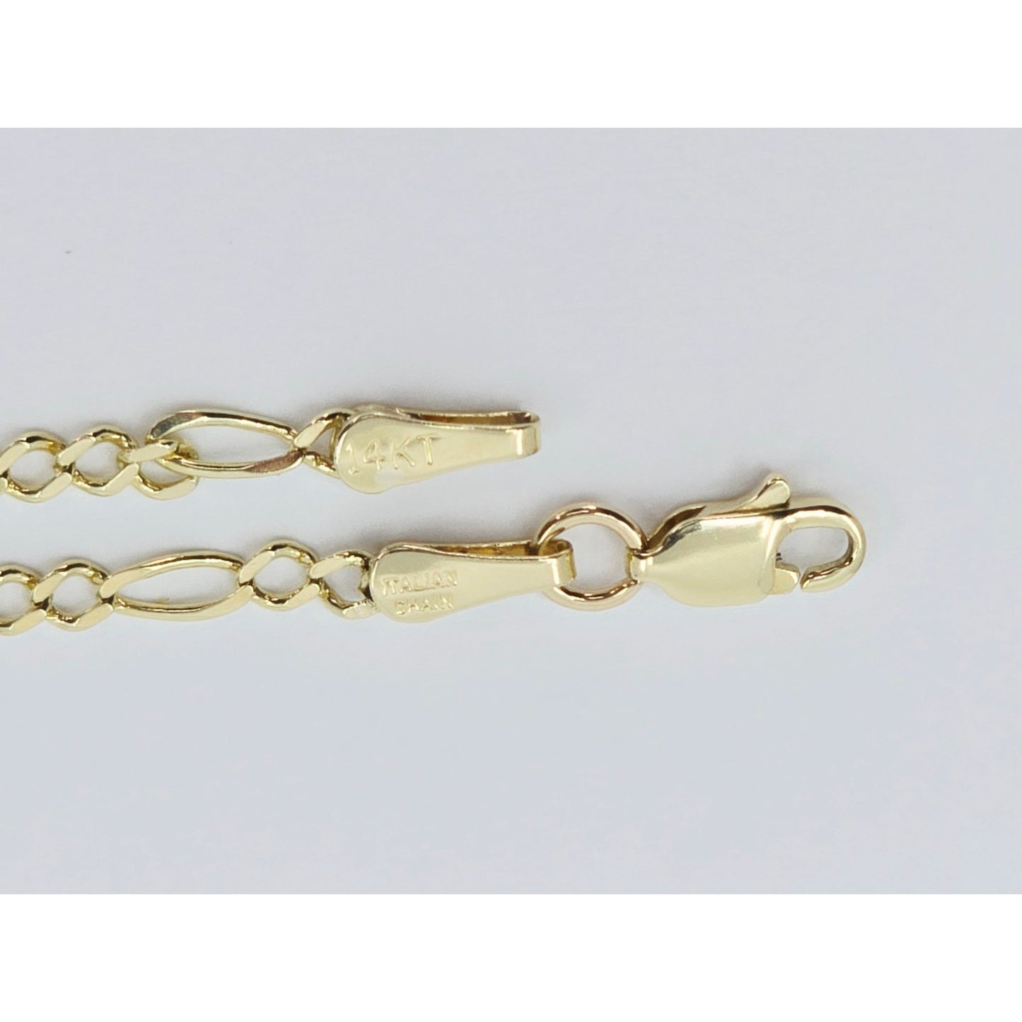 14K Yellow Gold Figaro Link Anklet Bracelet