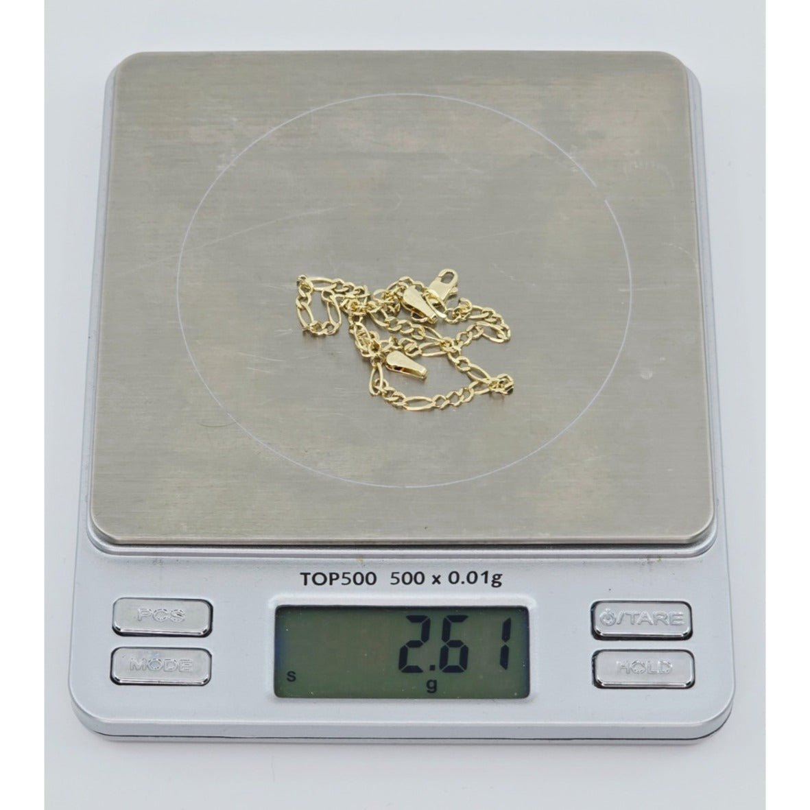 14K Yellow Gold Figaro Link Anklet Bracelet