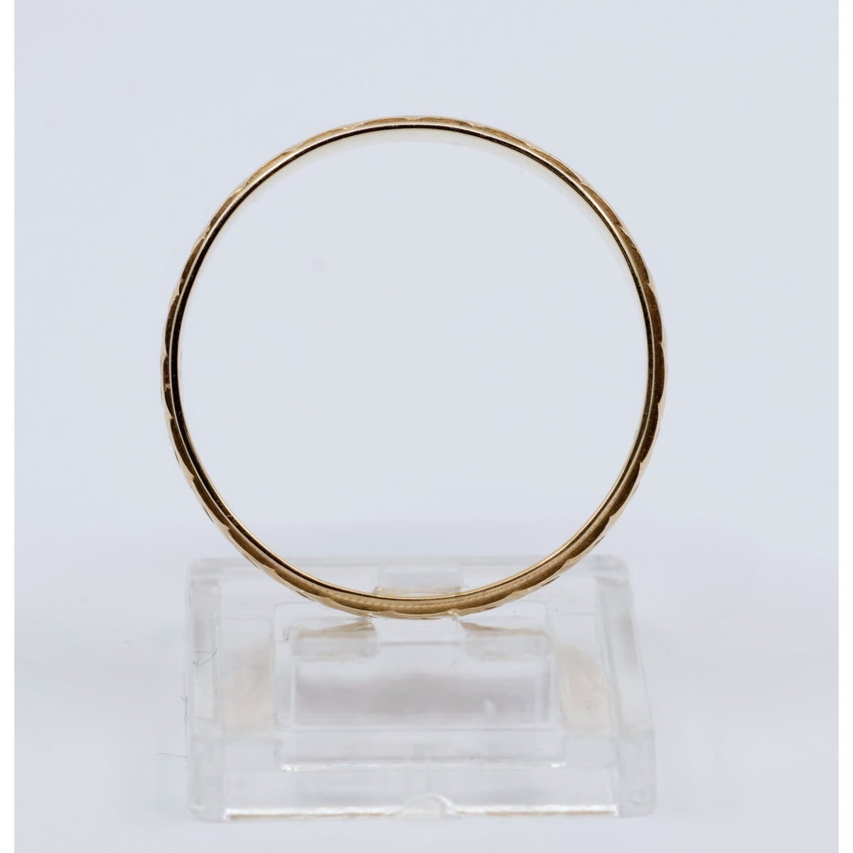 14K Yellow Gold Woven Braided Pattern Wedding Band Ring