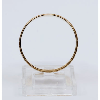 14K Yellow Gold Woven Braided Pattern Wedding Band Ring