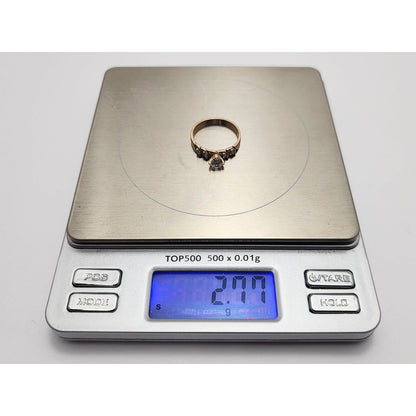 14K Yellow Gold Ladies Cubic Zirconia Engagement Ring