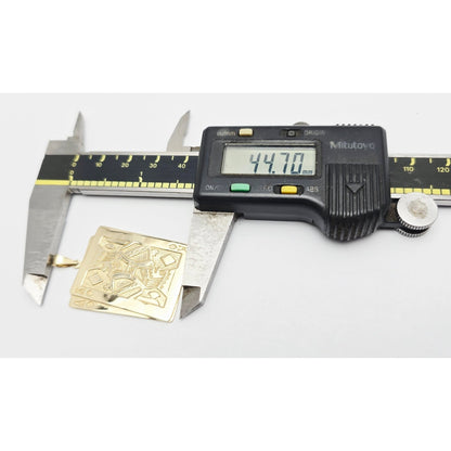 14K Yellow Gold Playing Cards Ace & King of Diamonds Charm Pendant