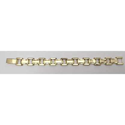 14K Solid Yellow Gold Designer Custom Link Bracelet