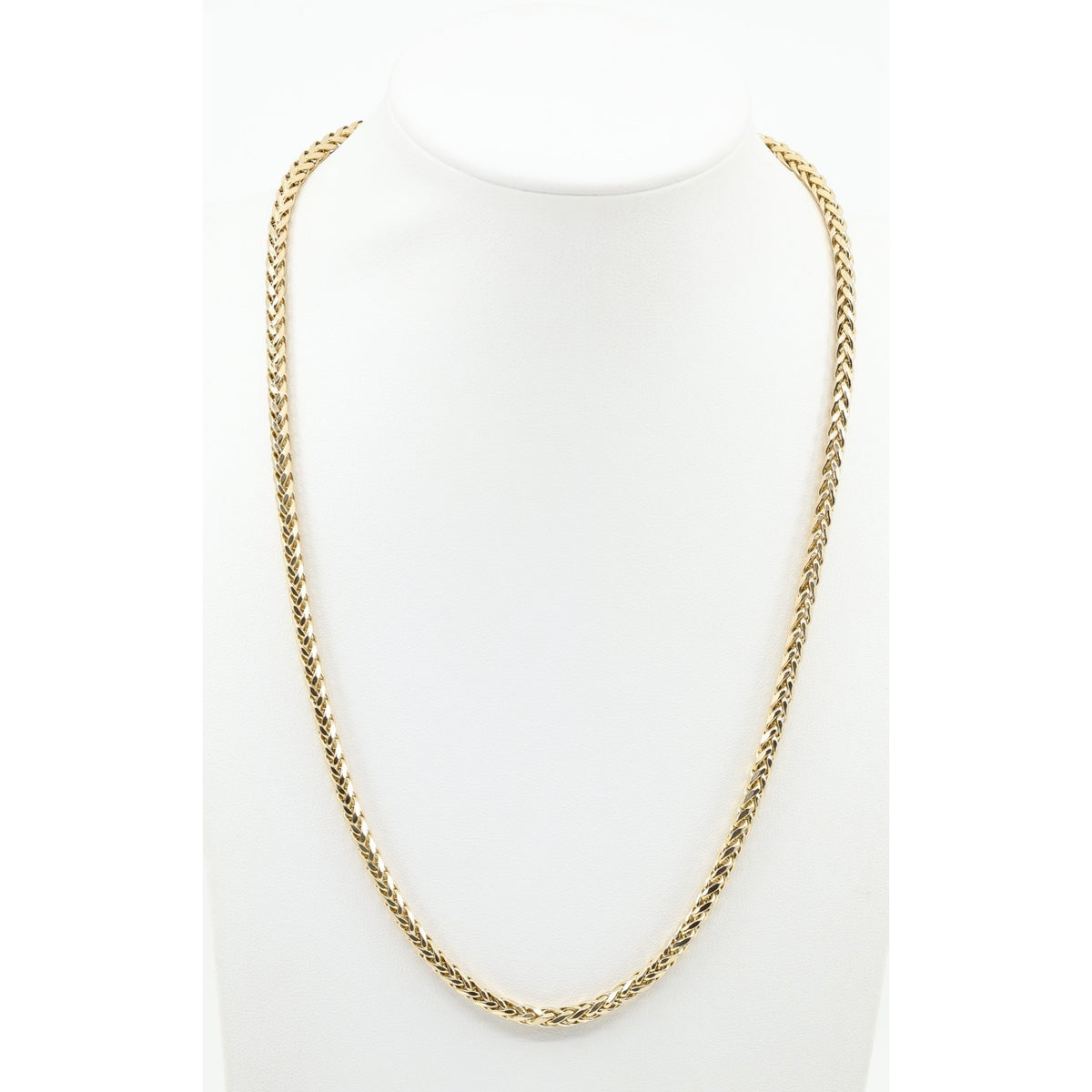 10K Yellow Gold Rounded Franco Link Chain Necklace