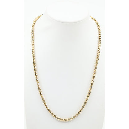10K Yellow Gold Rounded Franco Link Chain Necklace