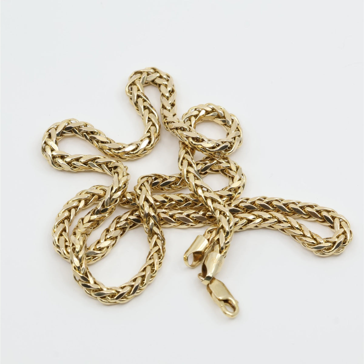 10K Yellow Gold Rounded Franco Link Chain Necklace