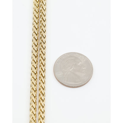 10K Yellow Gold Rounded Franco Link Chain Necklace