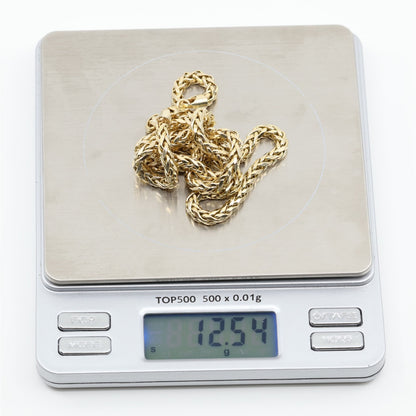 10K Yellow Gold Rounded Franco Link Chain Necklace